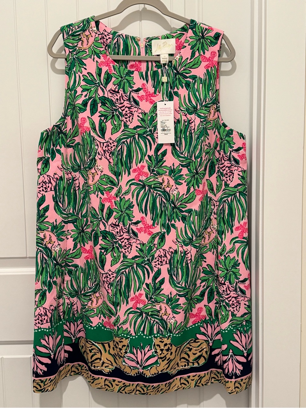 NWT Lilly Pulitzer 16 Edita Shift Dress “Conch Shell Pink Roaring With Joy”